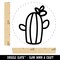 Cactus Succulent with Flower Doodle Self-Inking Rubber Stamp for Stamping Crafting Planners